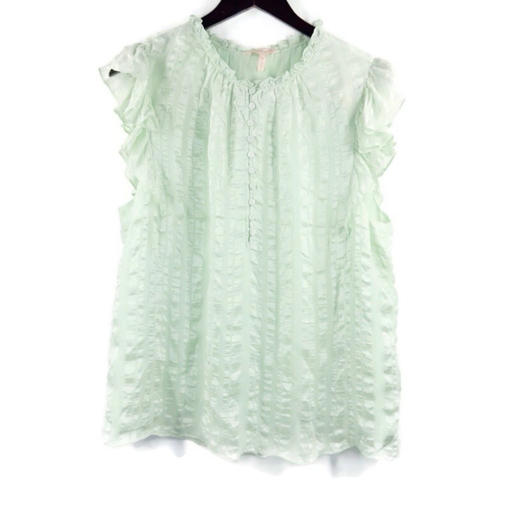 Rebecca‎ Taylor Womens Flutter Sleeve Top Blouse  Size 14